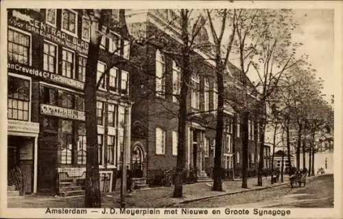 Judaika Ak Amsterdam Nordholland Niederlande, J. D. Meyerplein, Synagoge