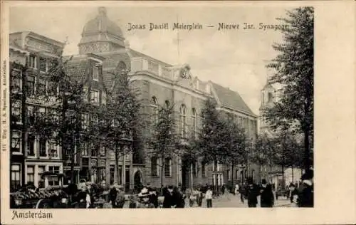 Judaika Ak Amsterdam Nordholland Niederlande, Jonas Daniel Meierplein, Synagoge