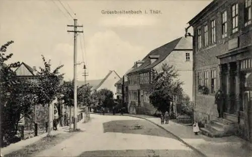 Ak Großbreitenbach in Thüringen, Straßenpartie