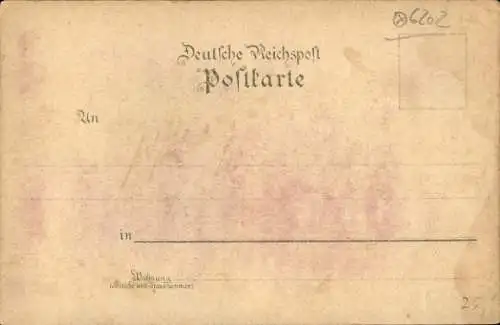 Litho Bad Liebenstein im Thüringer Wald, Villa Feodora, Hotel Meininger Hof, Post, Schloss