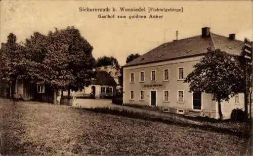 Ak Sichersreuth Bad Alexandersbad im Fichtelgebirge Oberfranken, Gasthof zum goldenen Anker