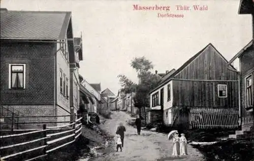 Ak Masserberg in Thüringen, Dorfstraße