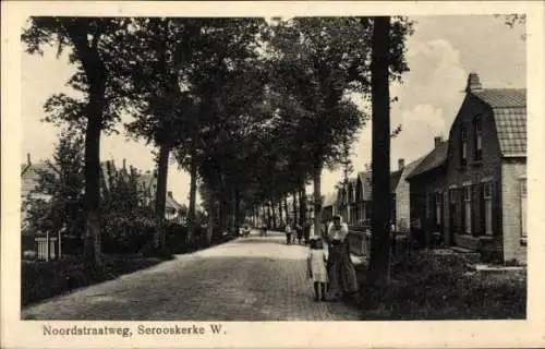 Ak Serooskerke Walcheren Zeeland Niederlande, Noordstraatweg