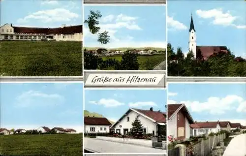 Ak Hitzenau Julbach Niederbayern, Teilansichten, Kirche, Geschäft