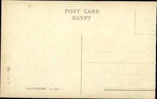 Ak Alexandria Ägypten, Blick in den Hafen, Dampfschiffe, Lagerhallen