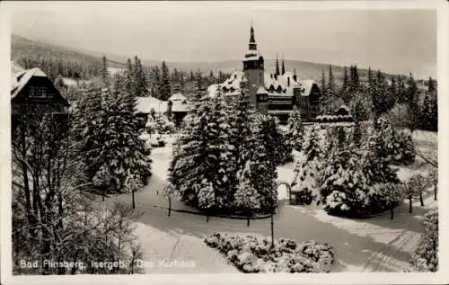 Ak Świeradów Zdrój Bad Flinsberg Schlesien, Kurhaus, Winter