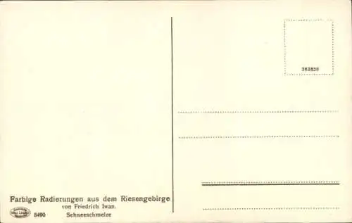 Künstler Ak Iwan, Friedrich, Riesengebirge, Schneeschmelze