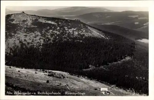 Ak Szklarska Poręba Schreiberhau Riesengebirge Schlesien, Reifträgerbaude, Schronisko Na Szrenicy