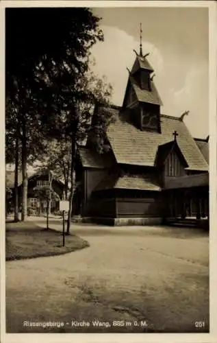 Ak Brückenberg Riesengebirge, Kirche Wang