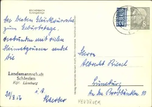 Ak Dzierżoniów Reichenbach Eulengebirge Schlesien, Panorama mit Pieszyce Peterswaldau