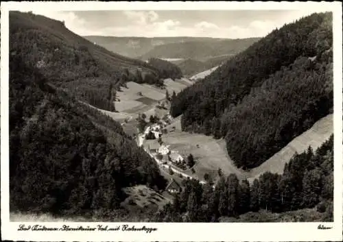 Ak Kudowa Zdrój Bad Kudowa Schlesien, Dörnikauer Tal, Rabenkoppe