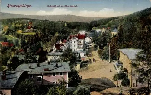 Ak Marienthal Szklarska Poręba Schreiberhau Riesengebirge Schlesien, Panorama