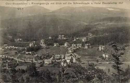 Ak Karpacz Krummhübel Riesengebirge Schlesien, Schneekoppe, Hotel Preußischer Hof