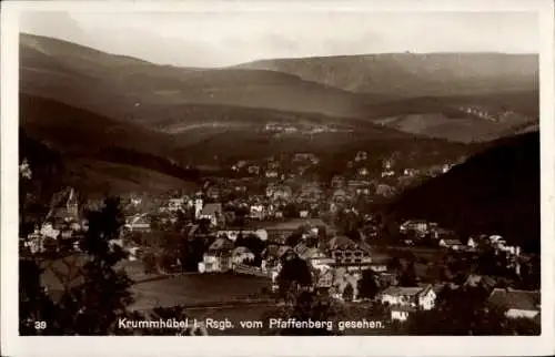 Ak Karpacz Krummhübel im Riesengebirge Schlesien, Gesamtansicht, Blick vom Pfaffenberg