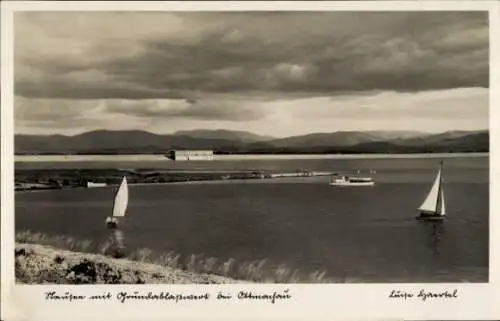 Ak Otmuchów Ottmachau Schlesien, Otmuchow-Stausee, Segelboote