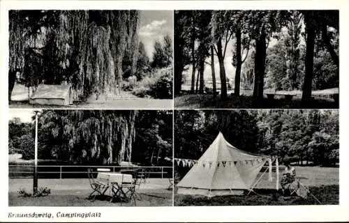 Ak Braunschweig in Niedersachsen, Campingplatz, Zelte