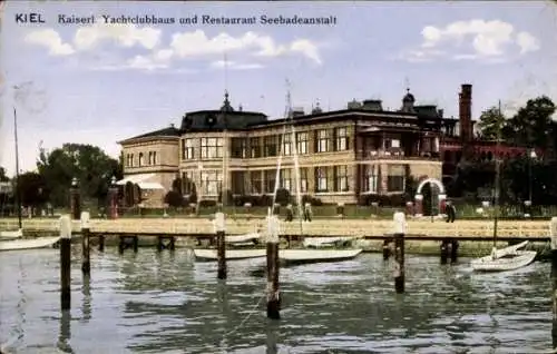 Ak Kiel, kaiserliches Yachtclubhaus, Restaurant Seebadeanstalt