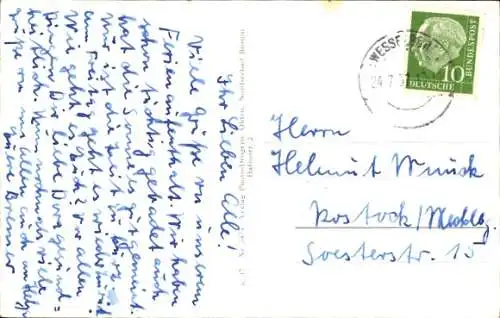 Ak Nordseebad Büsum, Wattenlaufen mit Musik