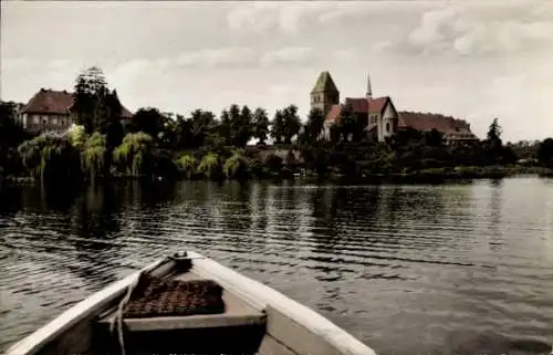 Ak Ratzeburg im Herzogtum Lauenburg, Dom, Boot