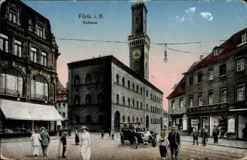 Ak Fürth in Mittelfranken Bayern, Rathaus