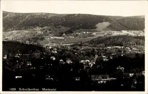 Ak Szklarska Poręba Schreiberhau Riesengebirge Schlesien, Gesamtansicht, Mariental