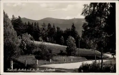 Ak Piechowice Kiesewald Riesengebirge Schlesien, Kunststraße, Hochgebirgskamm, Schneekoppe