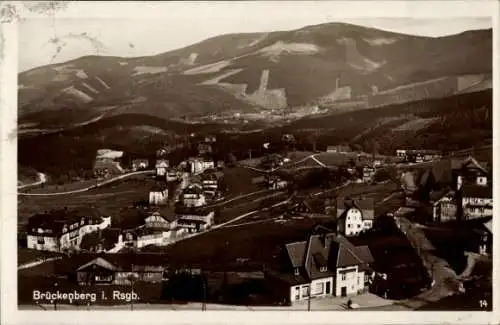 Ak Brückenberg b. Krummhübel Riesengebirge Schlesien, Panorama