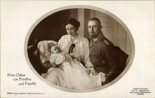 Ak Oskar Prinz von Preußen und Familie, Portrait, Liersch 7500