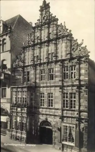 Ak Hameln, Rattenfängerhaus, Eingang