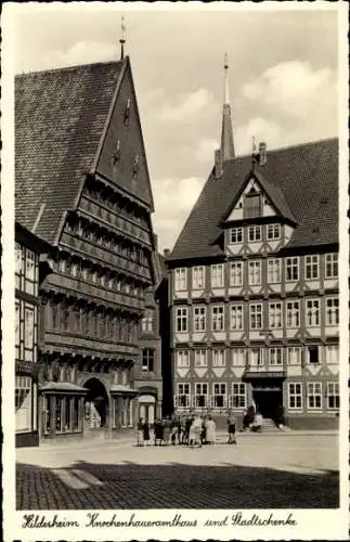 Ak Hildesheim in Niedersachsen, Knochenhaueramthaus, Stadtschenke