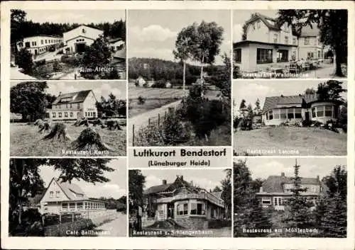 Ak Bendestorf am Kleckerwald in Niedersachsen, Restaurant Kurth, Film-Atelier, Cafe, Latonia