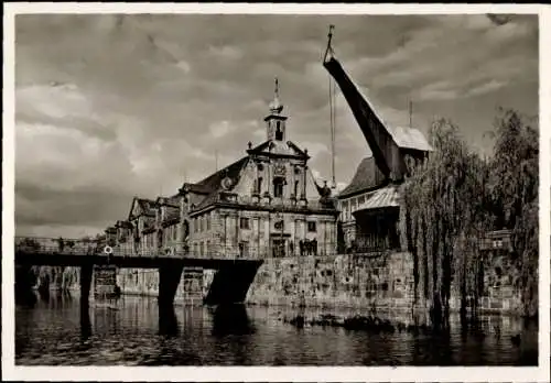 Ak Lüneburg in Niedersachsen, alter Kran, Brücke