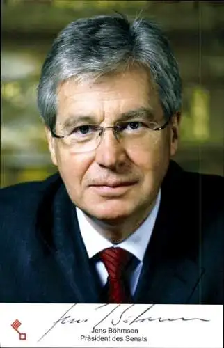 Ak Politiker Jens Böhrnsen, Präsident des Senats, Portrait, Autogramm