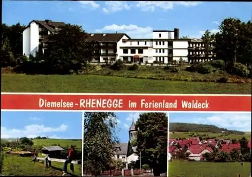 Ak Rhenegge Diemelsee Hessen, Teilansichten, Ferienland Waldeck