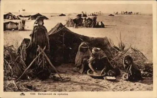 Ak Afrika, Maghreb, Nomaden, Zeltlager