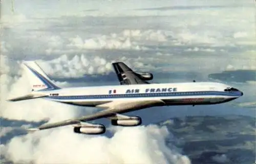 Ak Französisches Passagierflugzeug der Air France, Boeing 707 Intercontinental, F-BHSB