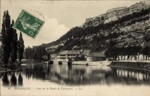 Ak Besançon Doubs, Vue sur le Doubs a Tarragnoz