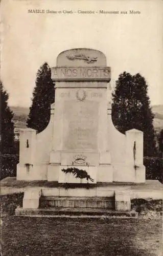 Ak Maule Yvelines, Cimetiere, Monument aux Morts