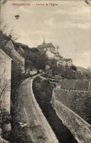 Ak Rolleboise Yvelines, Chemin de l'Eglise