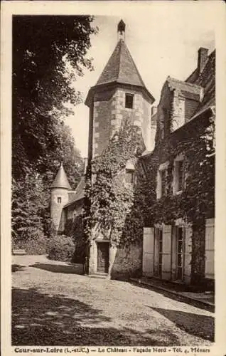 Ak Cour sur Loire Loir-et-Cher, Le Chateau, Facade Nord