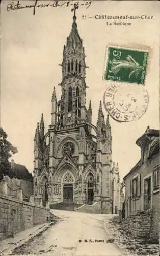 Ak Chateauneuf sur Cher, La Basilique