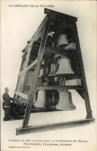 Ak Rouen Seine Maritime, Le Carillon de la Voctoire, Carilion de 29 Cloches pour la Cathedrale