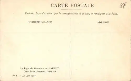 Ak Rouen Seine Maritime, Le logis de Georges de Hautot, Rue Saint-Romain
