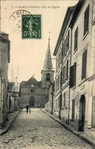 Ak Marly le Roi Yvelines, Rue de l'Eglise