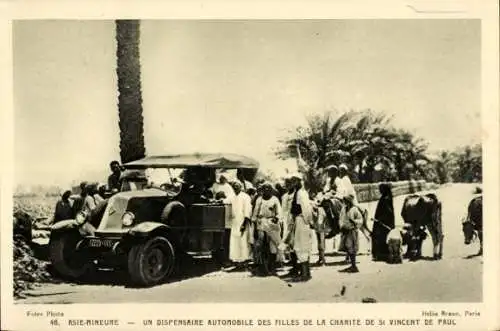 Ak Asie Mineure, Un Dispensaire Automobile des Filles de la Charité de St. Vincent de Paul