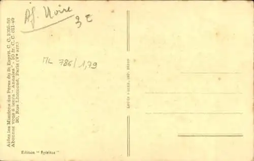 Ak Loango Französisch Kongo, Missionar Friteau, afrikanischer Priester