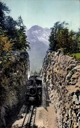 Ak Brünigbahn auf der Passhöhe, Schweiz