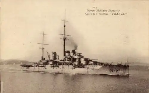 Ak Französisches Kriegsschiff France