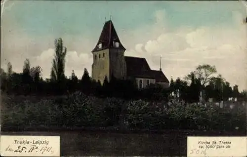 Ak Thekla Leipzig in Sachsen, Kirche