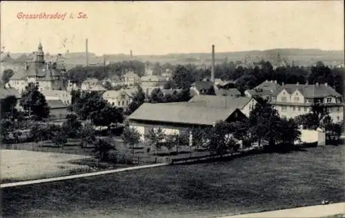 Ak Großröhrsdorf in Sachsen, Teilansicht